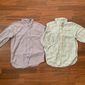 Lot of 2 Children’s Place Boys Button Down Long Sleeved Shirts Sz M (7/8) Preppy